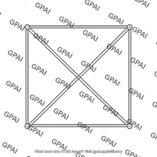 Square frame with diagonal bars