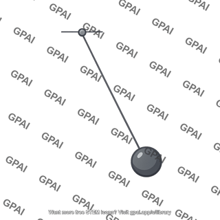 Simple pendulum displaced