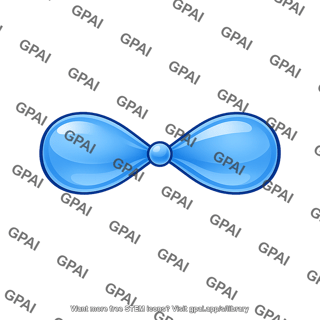 Blue dumbbell shape