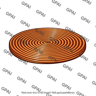 Circular coil close packed