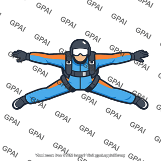 Sky diver spread eagle