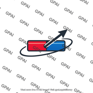 Orbital magnetic dipole moment bar magnet icon