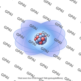 Iron atom electron cloud