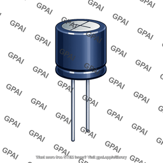 Cylindrical capacitor component 3d