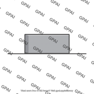 Block on horizontal surface