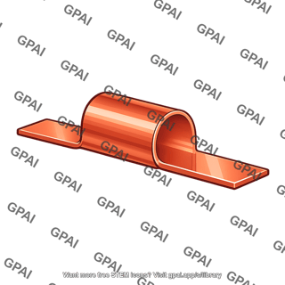 Copper strip bent