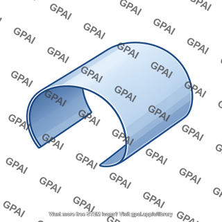 Curved cylindrical surface
