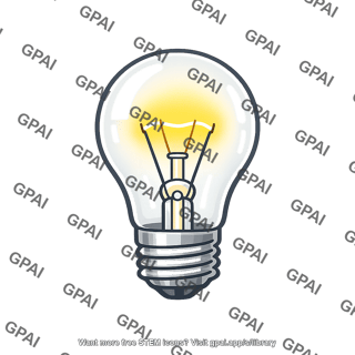 Incandescent light bulb glowing
