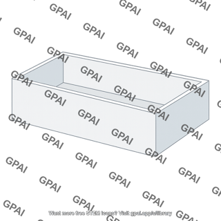 Open rectangular container