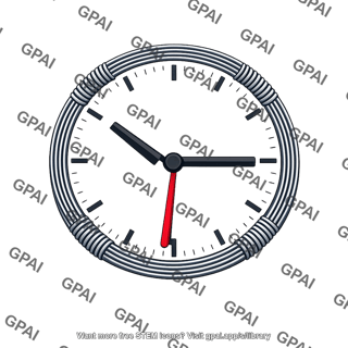 Wire winding around clock