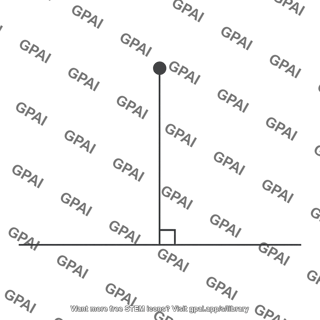 Perpendicular dropped line