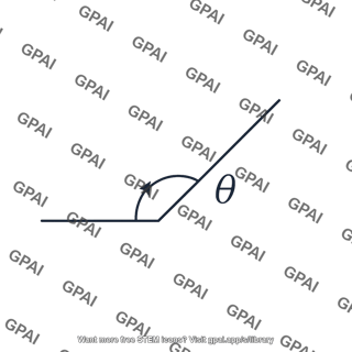 Angle theta with rotation arrow