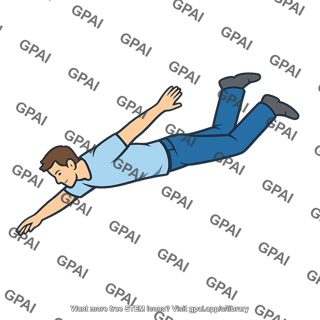 Human male falling