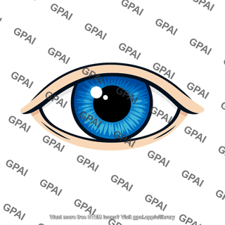 Human eye blue