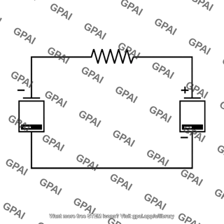 Single loop circuit opposing batteries