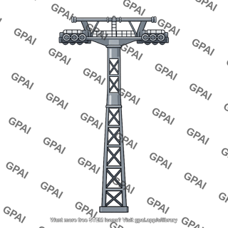 Cable car support tower