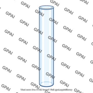 Vertical glass tube