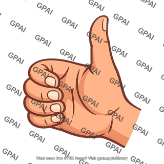 Right hand outstretched thumb