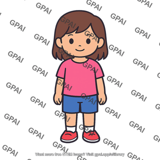 Young girl standing