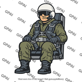 Pilot in harness
