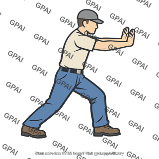 Worker pushing