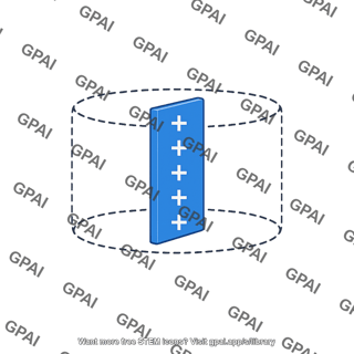 Gaussian surface enclosing positive plate