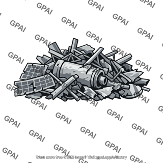 Satellite wreckage