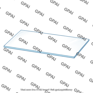 Glass plate rectangular
