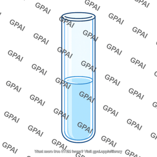 Test tube with liquid