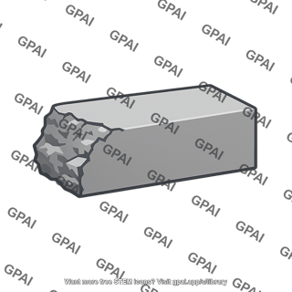 Broken concrete block
