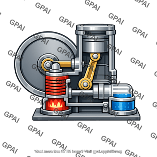 Stirling engine cutaway