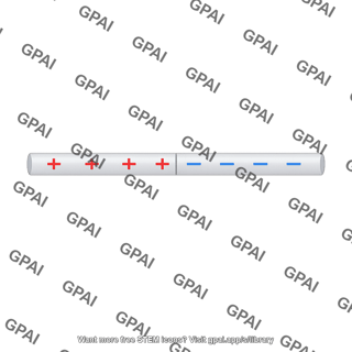 Nonconducting rod half positive half negative