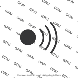 Sound source with radiating waves