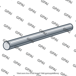 Cylindrical metal rod