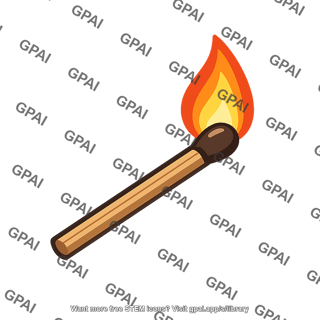 Lit matchstick