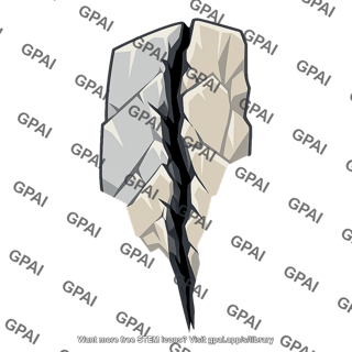 Cracked rock