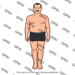 Man in swim trunks