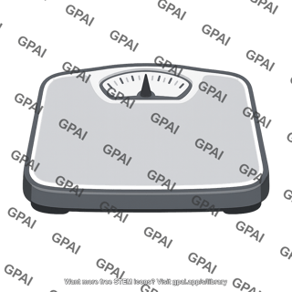 Bathroom scale top view
