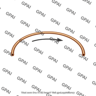 Circular arc wire with current direction