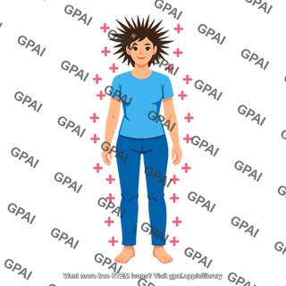 Woman positively charged