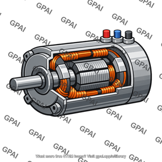 Electric motor cutaway
