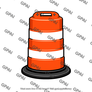 Highway construction barrel