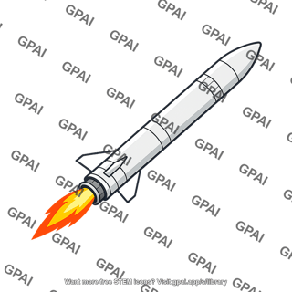 Rocket with flame