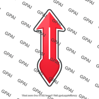 Red upward arrow