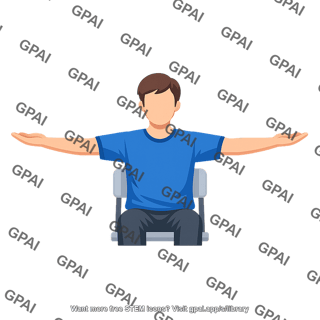 Student arms outstretched