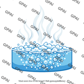 Boiling water steam mixture