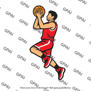 Basketball player jumping