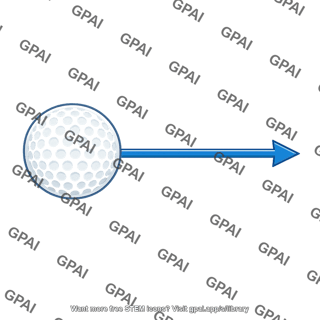 Golf ball shot horizontally