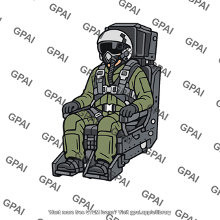 Pilot in ejection seat