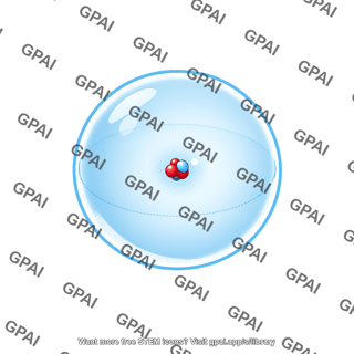 Molecule in detection sphere